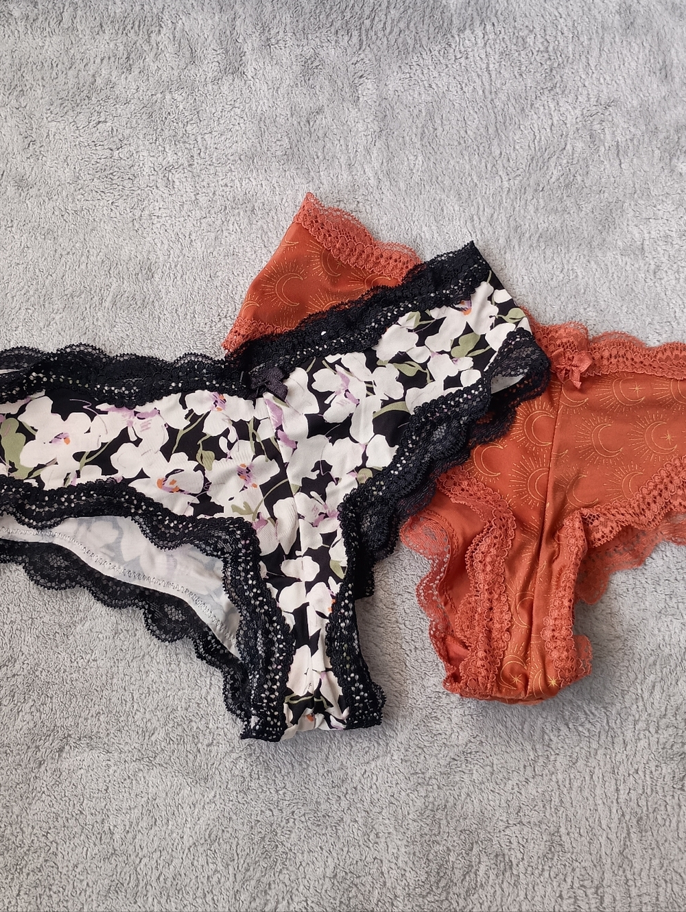 Auden 2pc Silky Cheeky Lace‎ Boho Panties Undies Floral Celestial Moon